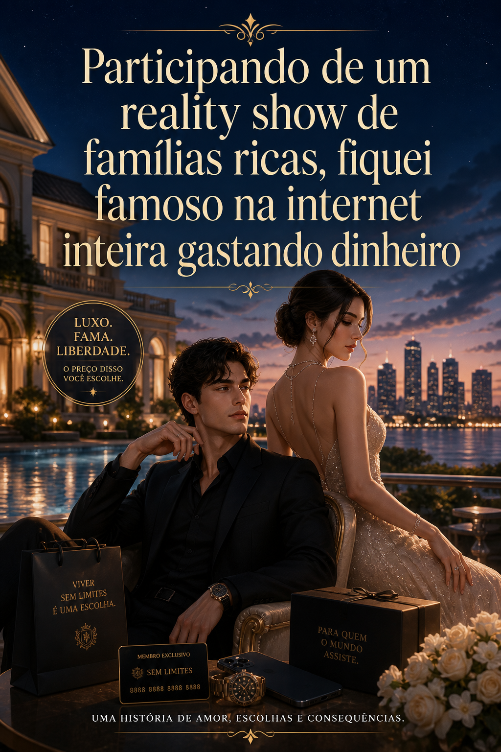 Participando de um reality show de famílias ricas, fiquei famoso na internet inteira gastando dinheiro
